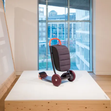 old person holding a walking stick illustration